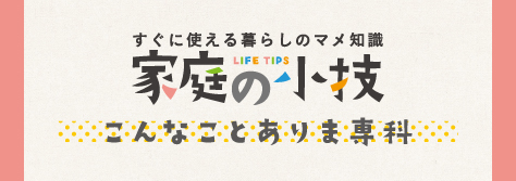 すぐに使える暮らしのマメ知識 家庭の小技