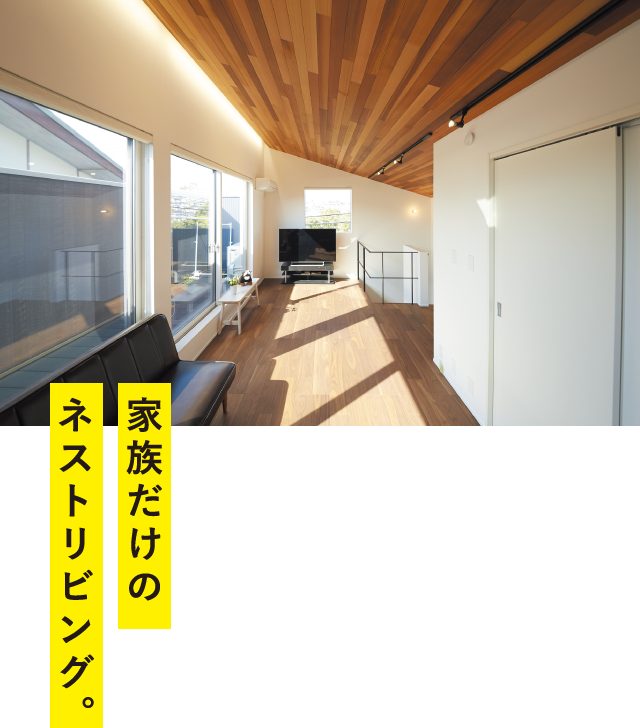 家族だけのネストリビング。